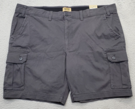 Foundry Supply Co Cargo Shorts Men&#39;s 50 Gray Mid Rise Comfort Stretch Wa... - £23.59 GBP