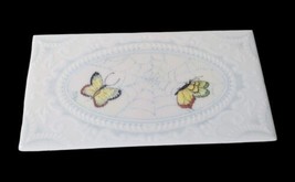 Siena Italy Handpainted Butterfly Spiderweb Tile Moriage Signed Faye Evitts  - £9.89 GBP