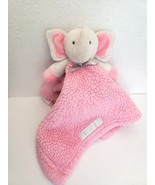 Blankets and Beyond Elephant Security Blanket Lovey Grey Pink Sherpa - £28.79 GBP
