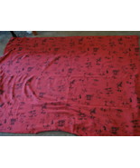  Vintage 1950&#39;s Western Cowboy Horse Arrow Fabric Blanket Native Red  56... - $3,610.35 MXN