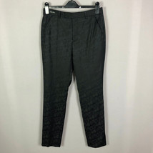 Ted Baker Black Pashion Floral Jaquard Wool Trouser Pants Size 30R - $65.00