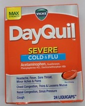 Vicks Dayquil Daytime Severe Cough Cold & Flu Relief LiquiCaps Max Strength 24ct