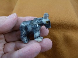 Y-BUR-18 little gray white BURRO donkey mule SOAPSTONE FIGURINE donkeys ... - £6.75 GBP