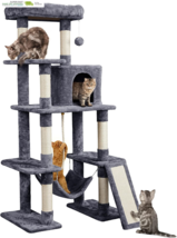 Yaheetech Large Multi-Level Cat Tree, 63 Inches Tall with Sisal-Covered ... - $128.03