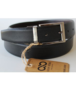 Adam Burk 100% Cow Leather Mens Casual Reversible Dress Belt Black 26AB06B - £32.20 GBP