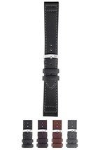 Morellato Ginepro Calfgrain Vegan Leather Watch Strap - Black - 18mm - Chrome-pl - £19.50 GBP