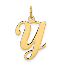 14KY Script Letter Y Initial Charm YC248Y - £103.95 GBP