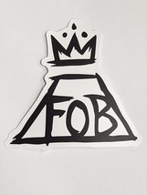 F O B with Crown Black and White Music Theme Sticker Decal Cool Embellishment - £1.83 GBP