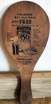 Vintage &quot;Bosco&quot; Bat and Ball Paddle Advertisement For Bosco Chocolate Drink Mix - $11.69