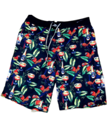 Men&#39;s Swimwear trunks DC sz 32 polyester parrots tropical drinks beer luau - $15.83