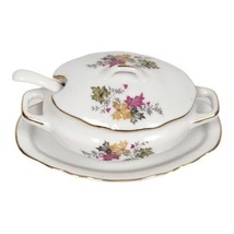 Royal Crown Floral Sugar Bowl Set 11/446 Vtg Japanese Craftsmanship Serving Set - £12.36 GBP