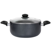 Oster Pallermo 5 Qt Aluminum Dutch Oven with Lid in Charcoal - £56.33 GBP
