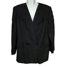 john meyer of norwich black beaded blazer Size 22W - £31.57 GBP