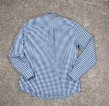 Johnnie O Shirt Men Medium Blue Check Prep-Formance Long Sleeve Bamboo L... - £19.57 GBP