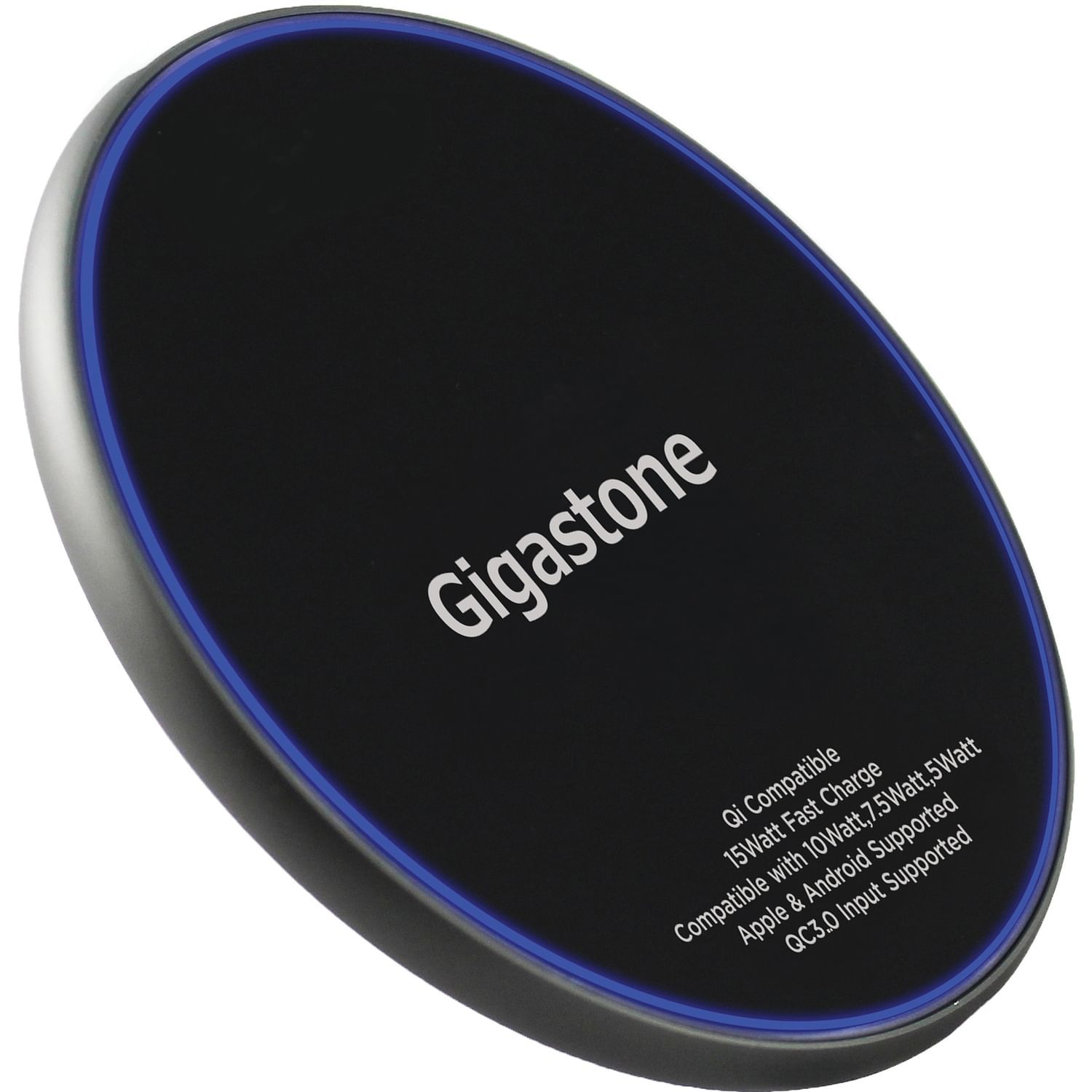 Gigastone GS-GA-9700B-R GA-9700 Qi Certified Fast Wireless Charging Pad Item image 7