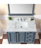 Carra White Sintered Stone Vanity Top 43x22&quot; - $6,870.62 MXN
