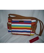 Rosetti Maddie Crossbody Purse Stripes Red Blue Green Yellow NEW - €30,78 EUR