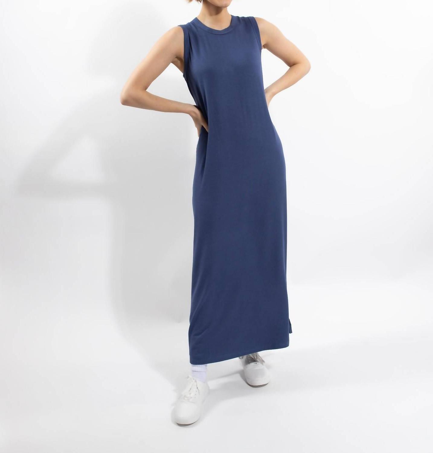 Recollection Brand Ribbed Tank Dress Ocean Blue - $45.00