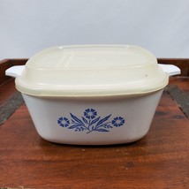 Vintage 1980s Corning Ware Blue Cornflower P-43-B 22 Oz Casserole w/ Lid - £20.59 GBP