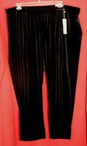 Soft By Avenue Black Velour Pant Modern Knit Fit Women&#39;s Plus 26 28 Average NWT  - £17.10 GBP