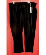 Soft By Avenue Black Velour Pant Modern Knit Fit Women&#39;s Plus 26 28 Aver... - €18,63 EUR