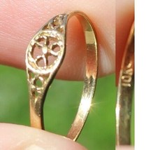 Estate Sale! 10k GOLD solid ring filigree signed &quot;FM&quot; size 6 TESTED - £78.62 GBP
