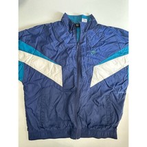 Nike Activewear Windbreaker Jacket Men&#39;s Sz Large Blue/White Full Zip 100% Nylon - £19.05 GBP