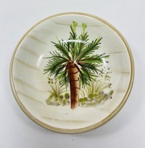 Florida Markets Place glazed Ceramic Trinket Tray 4 inches in diameter - £6.42 GBP