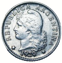 Argentina 5 Centavos, 1929~Free Shipping #A52 - $4.60
