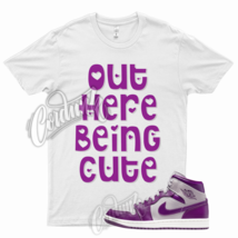 CUTE T Shirt for J1 1 Mid WMNS Magenta Grey Purple High Low Berry Plum 9 6 - £20.27 GBP+