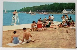 NY College Club Bathing Beach Shore Line Sports Club Chautauqua Lake Postcard H1 - £3.91 GBP