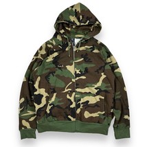 Rothco Camo Full Zip Hoodie Woodland Thermal Lined Size Large Skate Outd... - $39.59
