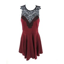 Material Girl Burgundy Sleeveless Lace Neck Dress Small NWT $59 - £12.64 GBP