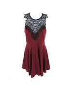 Material Girl Burgundy Sleeveless Lace Neck Dress Small NWT $59 - £12.45 GBP