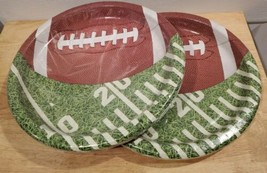 2 Pkgs-Large 11.5" Football Themed Paper Plates - 8 count x2 - Hot or Cold Food - $9.74