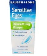 Bausch + Lomb Sensitive Eyes Rewetting Drops 1oz Contact Lenses Exp 11/25 - $459.63 MXN