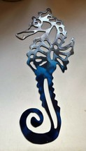 Seahorse - Metal Wall Art - Blue Tinged 14 3/4&quot; x 6 3/4&quot; - £22.37 GBP