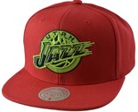 Utah Jazz NBA Grinch Men&#39;s Basketball Flat bill Snapback Cap by Mitchell... - £22.41 GBP