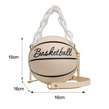 Women&#39;s bag Basketball Football Shoulder Bags for Women Chain Casual Zipper Tote - £29.35 GBP