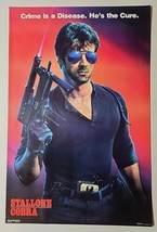 Vintage 1986 Stallone Cobra Movie Poster Warner Bros No 57 NOS 32&quot; x 21&quot; P30 - $14.99