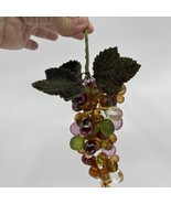VTNG Multi Colored Lucite Faux Grapes MCM Candied Leaves Beautiful Cotta... - $35.00