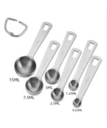  1 PC Stainless Steel Measuring Spoons 6 Set Cooking Tool Hot Sale - £7.85 GBP