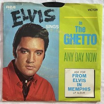 Elvis Presley &quot;In the Ghetto / Any Day Now&quot; 45 rpm Vinyl Single RCA 47-9741 PS - £4.98 GBP