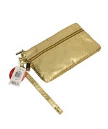 Style &amp; Co Metallic Gold Faux Snakeskin Wristlet New - $14.99