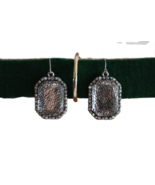 Mesh Net Crystal Glass Aurora Borealis (outer) Rhinestones Pierced Wire Earrings