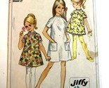 Vintage 1968 Simplicity Pattern 7741 Girls&#39; Flared Dress, Size 8 Breast 27 - $4.03