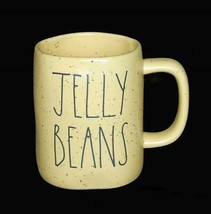 RAE DUNN Easter Yellow Speckled Matte Finish &quot;JELLY BEANS&quot; Coffee Mug New - £12.78 GBP