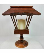 Vintage Farmhouse Wood Lantern ART w/ Battery Candle 13x9x9 Inch - $67.00