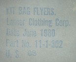 USAF US Air Force Flyer&#39;s kitbag kit bag Lancer Clothing, June 1980 &quot;DM&quot; - £35.55 GBP