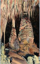 Stalagmites Sun Temple Carlsbad Caverns New Mexico Postcard Posted 1940 - £4.13 GBP